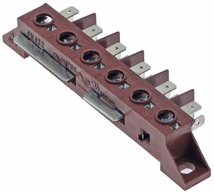Regleta sir de cleme cu 6 contacte max. 40 A, max 400V, max 150°C - 550411