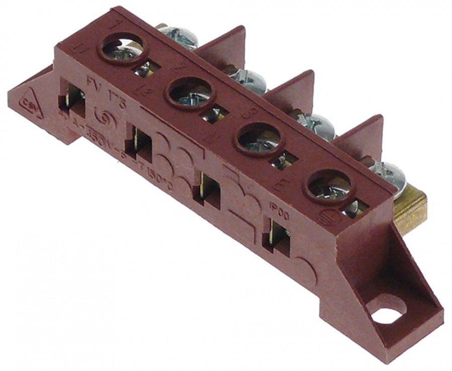 Bloc terminali conectare cu 4 pozitii, max. 40A, max 400V, suruburi M6, temp.max. 150°C - 550507