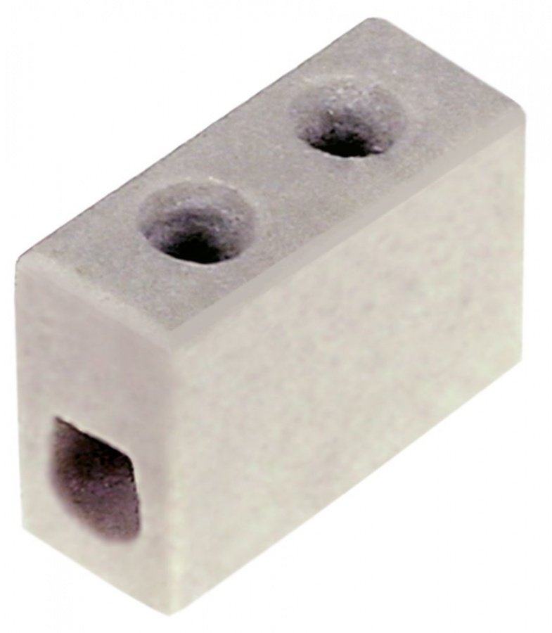 Porcelain terminal block 1-pole 2,5mm² max. 10A max 250V L 25mm W 12mm H 20mm Qty 1 pcs - 550592