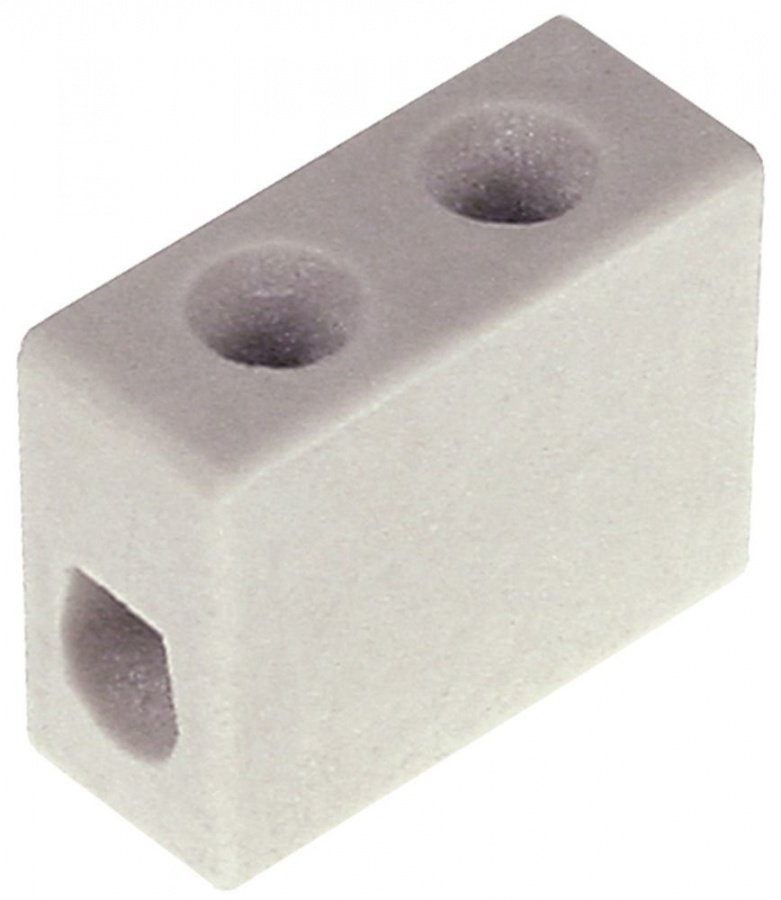 Porcelain terminal block 1-pole 4mm² max. 20A max 450V L 25mm W 12mm H 20mm Qty 1 pcs - 550593