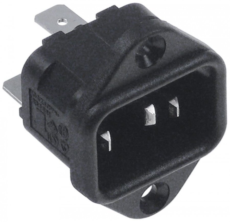 Priza C16 temperatura mica (max. 70°C), conectori 6.3mm, max 10A/250V, T70 nylon - 551073