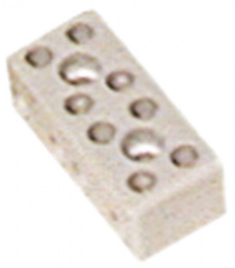 Porcelain terminal block 4-pole 2,5mm² max. 10A max 250V 40x20mm hole distance 18mm 5 pcs - 555114