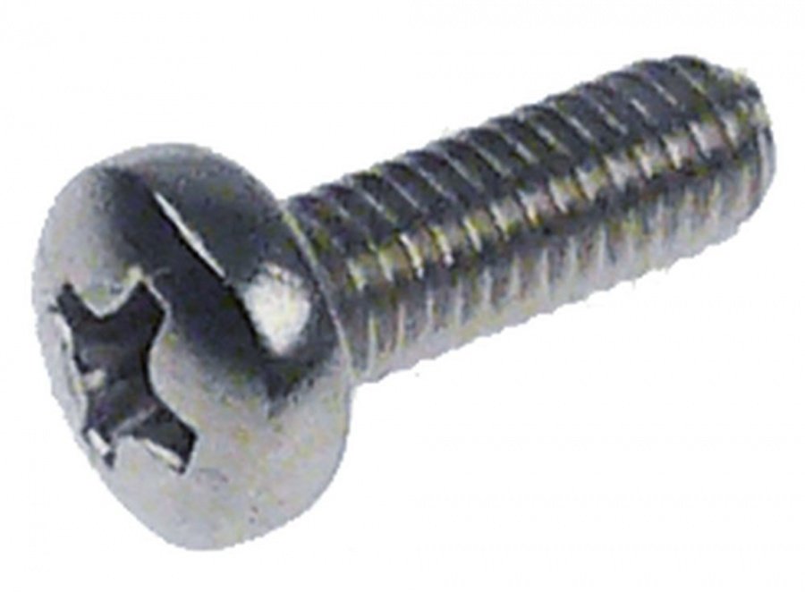 Surub inox filet M4, lungime filet L 12 mm, din inox DIN 7985/ISO 7045, cap cruce ø 8 mm - 560371