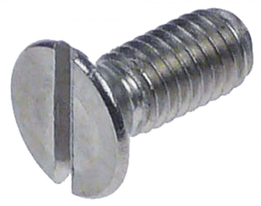 countersunk screw M5 L 12 mm stainless steel DIN 963 Qty 1 pc intake slotted head ø 9 mm - 560375