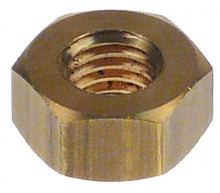 Piulita M10L cu filet pe stanga, H 8,2 mm, hexagon 17 mm, din alama, standard DIN 934 - 560387