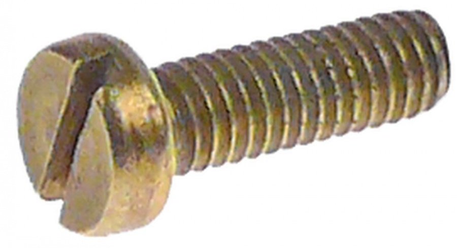 flat-headed bolt M4 thread length 12mm brass Qty 1 pcs intake slotted head ø 7mm
