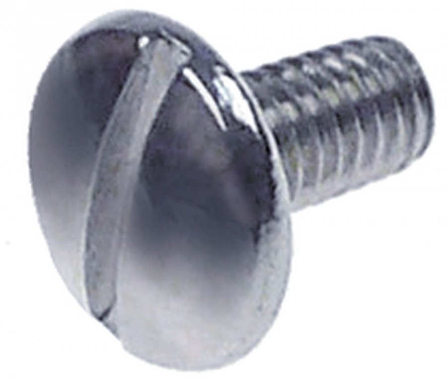 oval head screw M4 thread length 8mm L 10mm head ø 10mm intake slotted Qty 1 pcs