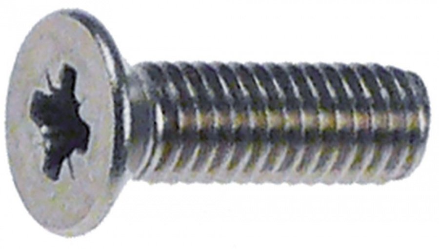 Surub inox M4, L 8 mm, cap cruce inecat, DIN 965 / ISO 7046