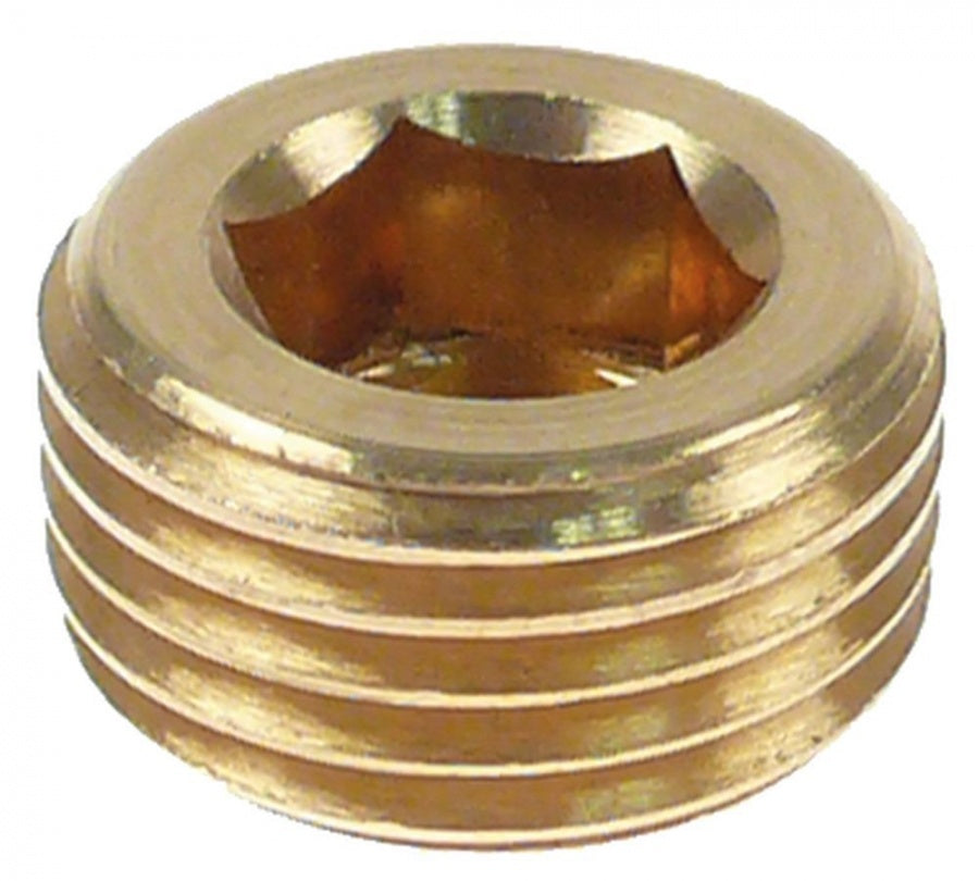 Șurub fără cap filet 1/8" L 5mm alamă DC hexagonal interior 5mm P 1 bucată - 560621