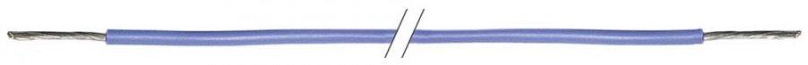 Conductor din fire de cupru nichelate 1,5 mm² izolatie silicon t.max. 230°C, albastru, lungime 100 metri - 570094
