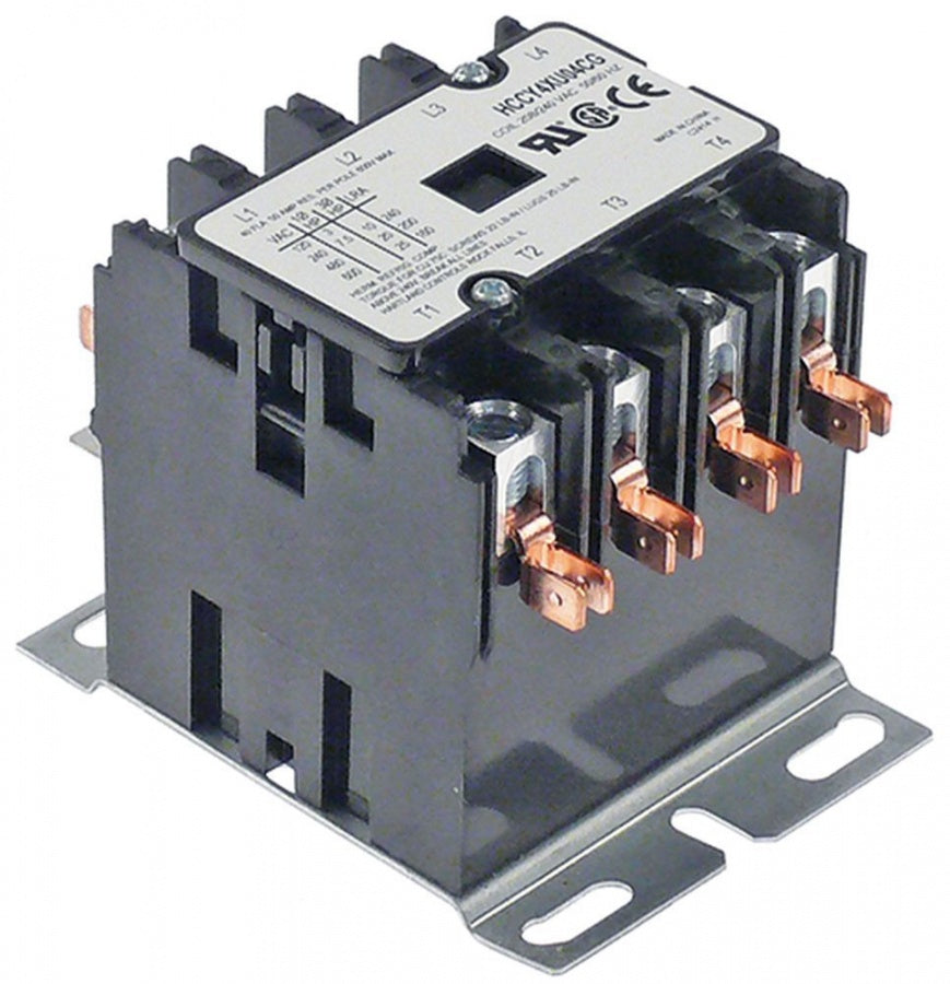 contactor resistive load 50A 240VAC HP (AC3/240V) 40A/7,46kW main contacts 4NO 240V