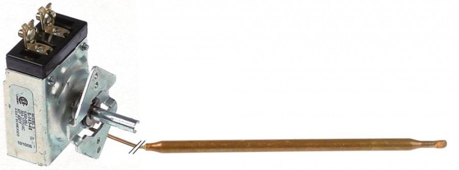thermostat t.max. 205°C temperature range 94-205°C 1-pole 30A probe ø 8mm probe L 191mm