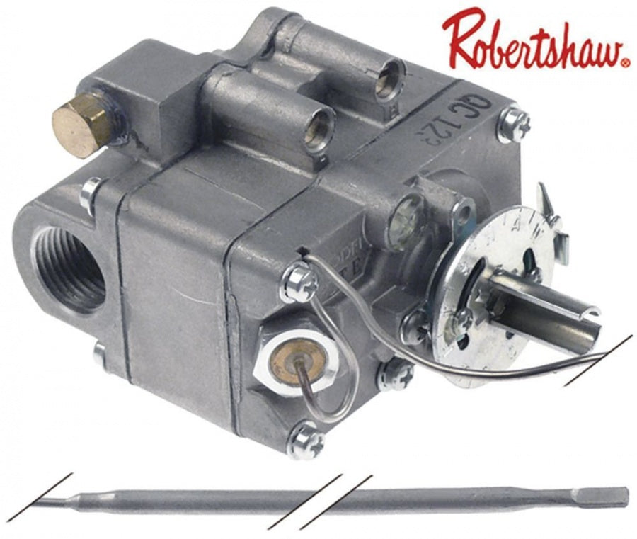 gas thermostat type FDTE 010154 up to 287°C low-550°F gas inlet 1/2" NPT bypass nozzle ø 0mm