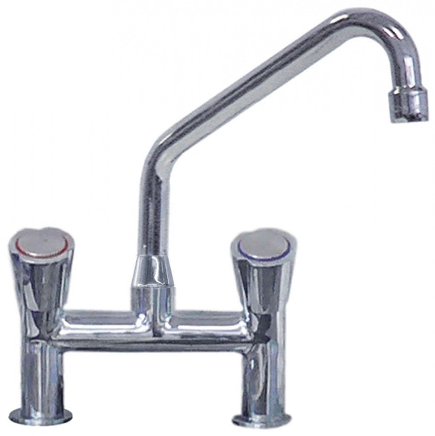 Baterie robinet cu doua intrari cap robinet cu ungere 1/2" scurgere HU