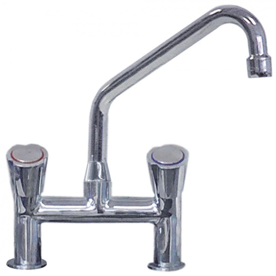 Baterie robinet cu doua intrari cap robinet cu ungere 1/2" scurgere HU