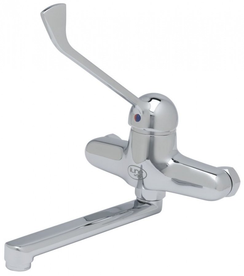 Baterie de perete cu robinet monocomanda lungime de scurgere 202mm racord 1/2" DG 150mm