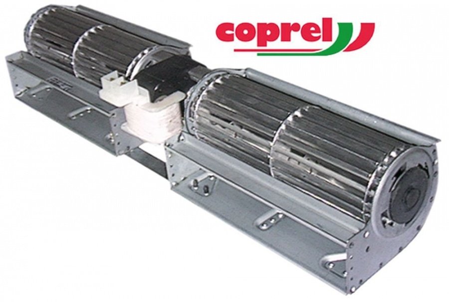 Ventilator tangential cu tambur dublu 2x180 mm, ø 60 mm, 230 V, 50 Hz, 50 W, -10 +60°C - 601026