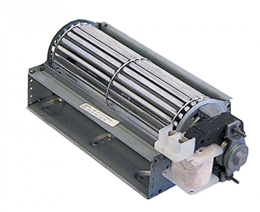 Ventilator tangential cu tambur, lungime 180 mm, tambur ø 60 mm, pozitie motor dreapta, 230 V, 50 Hz, frigorifice - Cod 601031