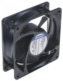 Ventilator 12V DC, 4,5 W, patrat 119 x 119 mm, H 38 mm, din metal, cu rulmenti cu bile, EBM 4182NX - 601121
