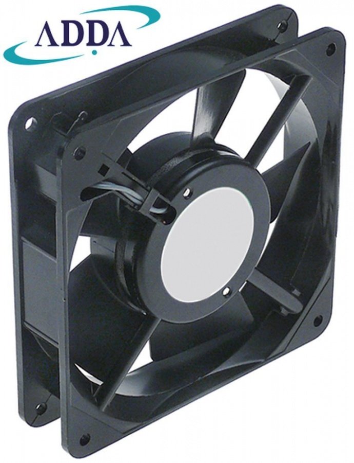 Ventilator Axial, L 119 mm, W 119 mm, H 25 mm, 230 V CA, 50/60 Hz, 19/18 W, rulment cu bile, conectare cablu, metal - Cod 601131