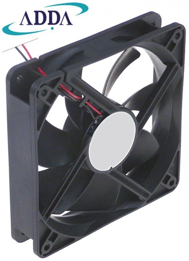 Ventilator Axial, L 119 mm, W 119 mm, H 25 mm, 24 V CC, 5 W, rulment cu bile, conectare cablu, plastic - Cod 601159