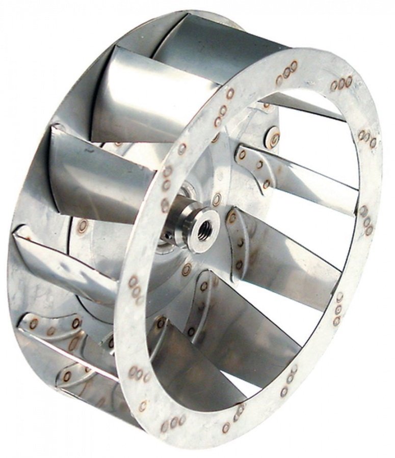 Palete pentru motor de ventilator de aer cald, D1 ø 180 mm D2 ø 9 mm D3 ø 12,5 mm, H1 60 mm H2 35 mm, palete 12 - Cod 601221