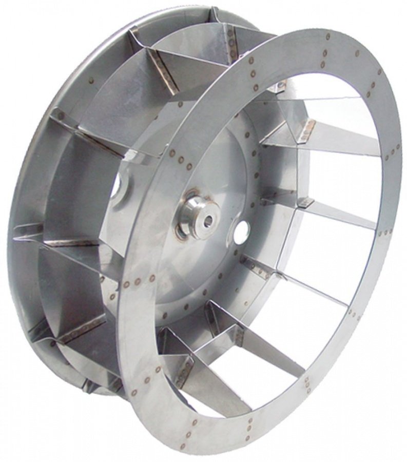 fan wheel D1 ø 450mm H1 155mm vanes 12 D2 ø 13,5mm D3 ø 17mm H2 45mm