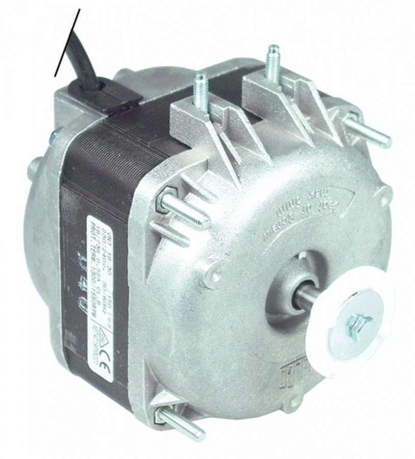 fan motor 18W 230V 50/60Hz bearing slide bearing W 83mm connection 3-wire cable length 1000mm