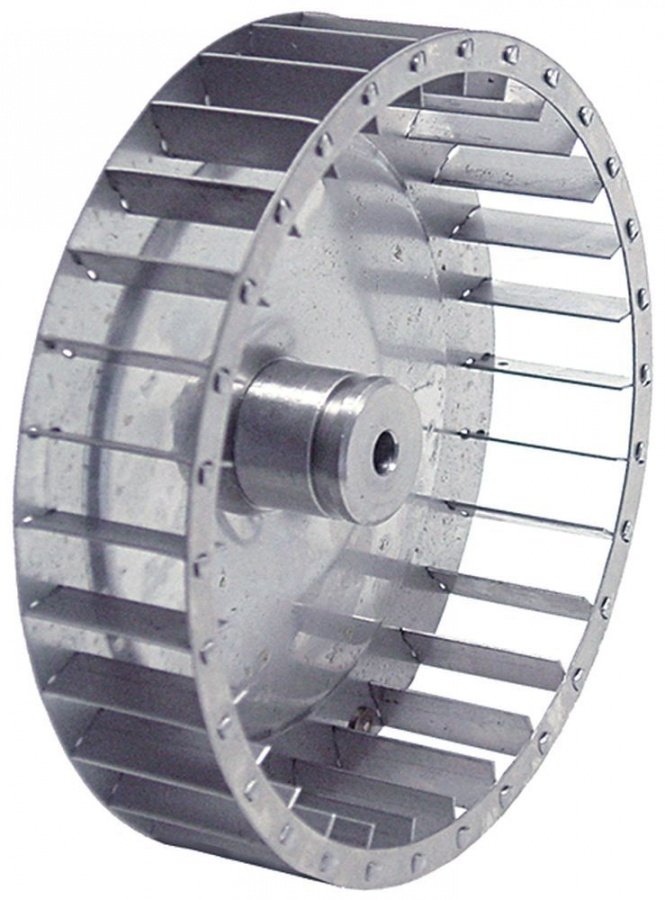 Palete pentru motor de ventilator de aer cald, D1 ø 160 mm D2 ø 8 mm D3 ø 8 mm, H1 40 mm H2 26 mm, palete 30 - Cod 601384