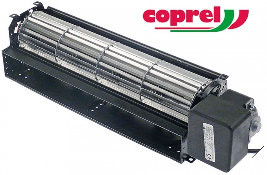 Ventilator tangential cu tambur, lungime 300 mm, tambur ø 60 mm, pozitie motor dreapta, 43 W, 230 V, 50/60 Hz, frigorifice - 601434