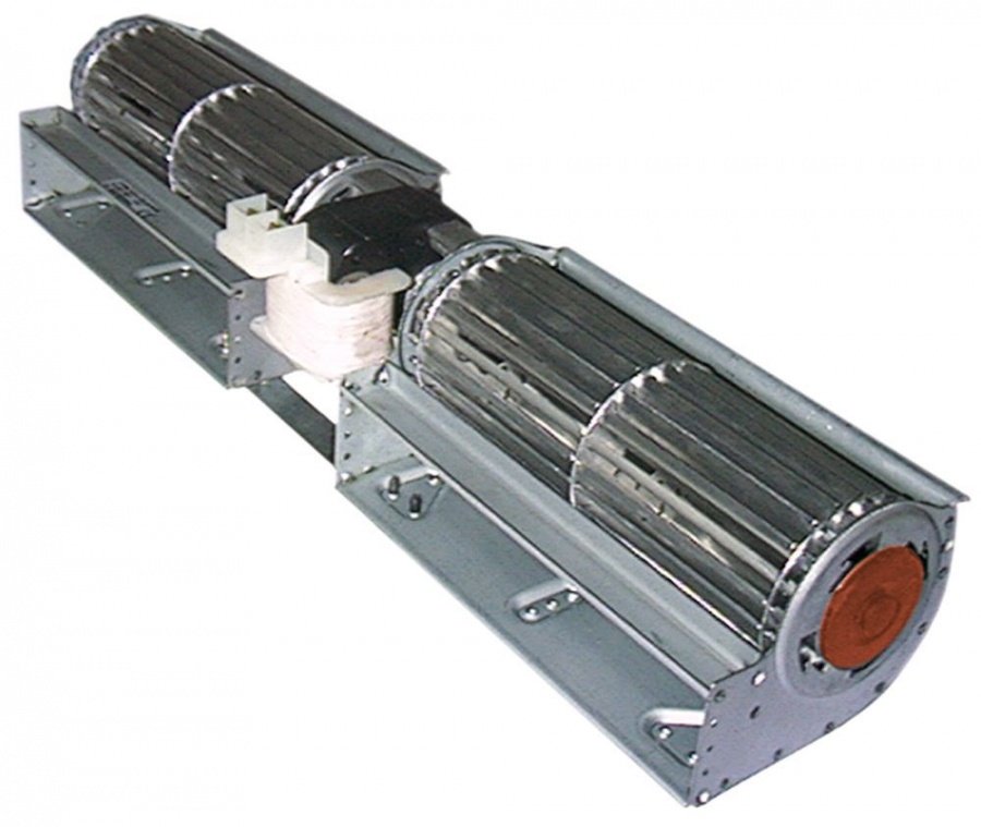 Ventilator tangential 2x180 mm, tambur ø 60 mm, motor central, 230 V, 50 Hz, 30 W, universal - 601455