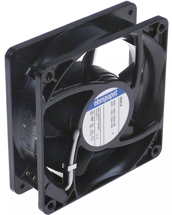 Ventilator axial ebm-papst 4656N, 119x119 mm, H 38 mm, 230V, 19W, 2650rpm, rulment cu bile - 601458