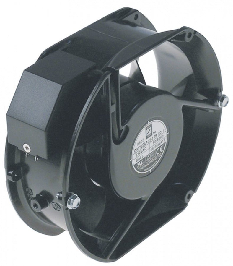 Ventilator Axial, L 172 mm, W 150 mm, H 55 mm, 230 V AC, 50/60 Hz, 35 W, rulment cu bile, conectare Faston, metalic - Cod 601473
