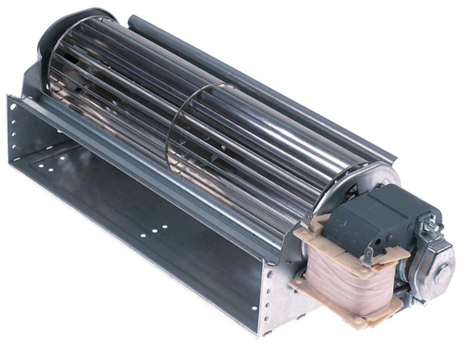 Ventilator tangential 200 m³/h cu tambur L 240mm ø 65mm cu motor in dreapta 230V 50Hz - 601505