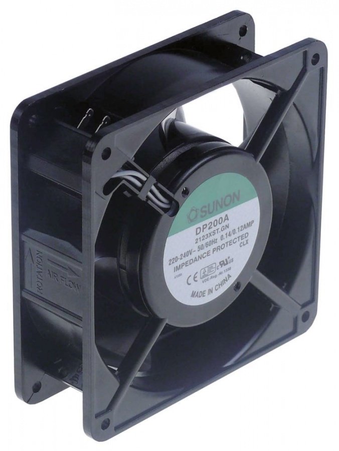 Ventilator axial SUNON DP200A2123XST.GN, L 119 x 119 mm, H 38 mm, 22 W, 220 V - 601601