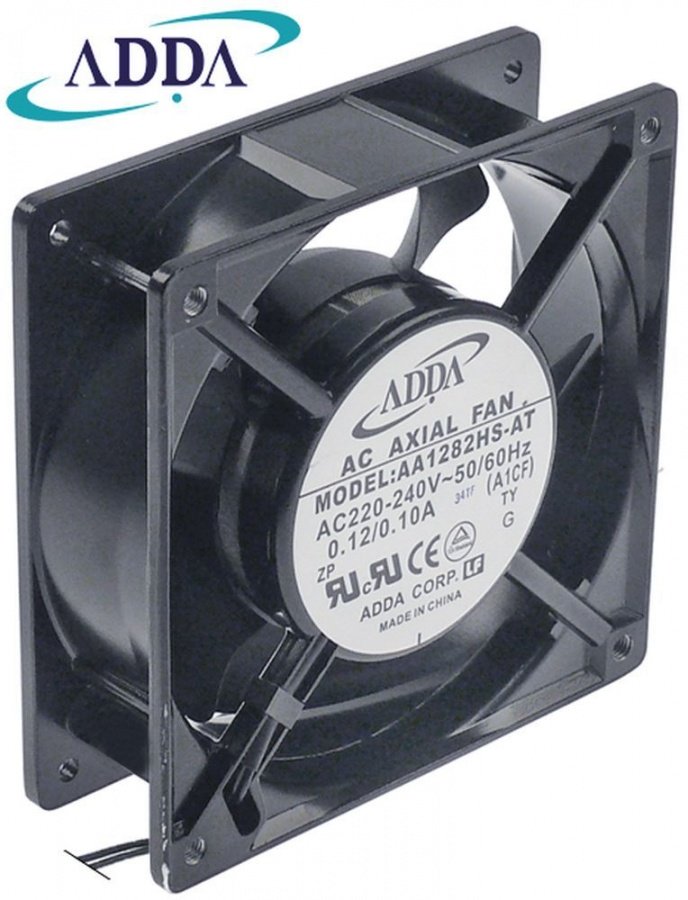 Ventilator axial patrat 119x119 mm, H 38 mm, 17/15 W, 220V CA, 50/60Hz - 601604