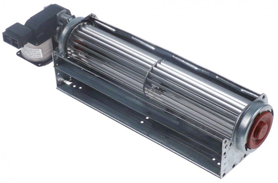 Ventilator tangential cu tambur, lungime 240 mm, tambur ø 45 mm, pozitie motor stanga, 230 V, 50 Hz, 25 W, universal - Cod  601612