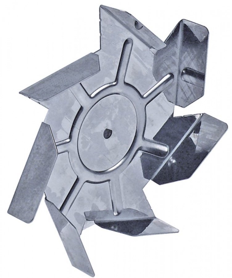 Palete pentru Ventilator de aer cald, ø 145 mm, W 25 mm, intrare ax ø 6x5 mm, cromat, palete 7 - Cod 601630
