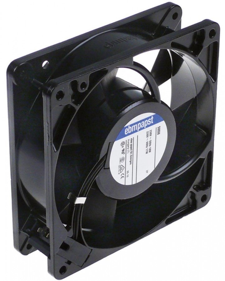 axial fan L 127 mm W 127 mm H 38 mm 230 V AC 50 Hz 18 W bearing ball bearing connection Faston - 601635