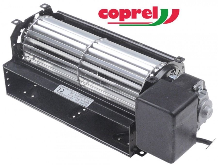 Ventilator tangential cu tambur ø 60 x 180 mm, pozitie motor dreapta, 230 V, 50 Hz, 25 W, frigorifice - 601636