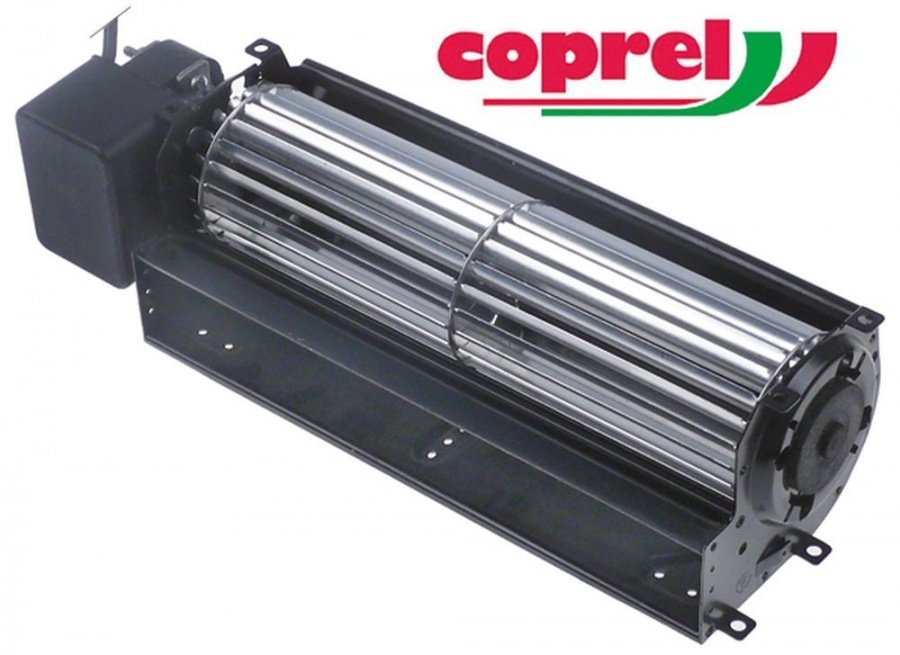 Ventilator tangential cu tambur ø 60 x 240 mm, pozitie motor stanga, 230 V, 50 Hz, 25 W, frigorifice - 601642