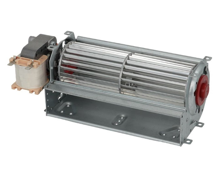 Ventilator tangential cu tambur ø 60 mm, L 180 mm, pozitie motor stanga, 230V, 50Hz, 25W, universal - 601646