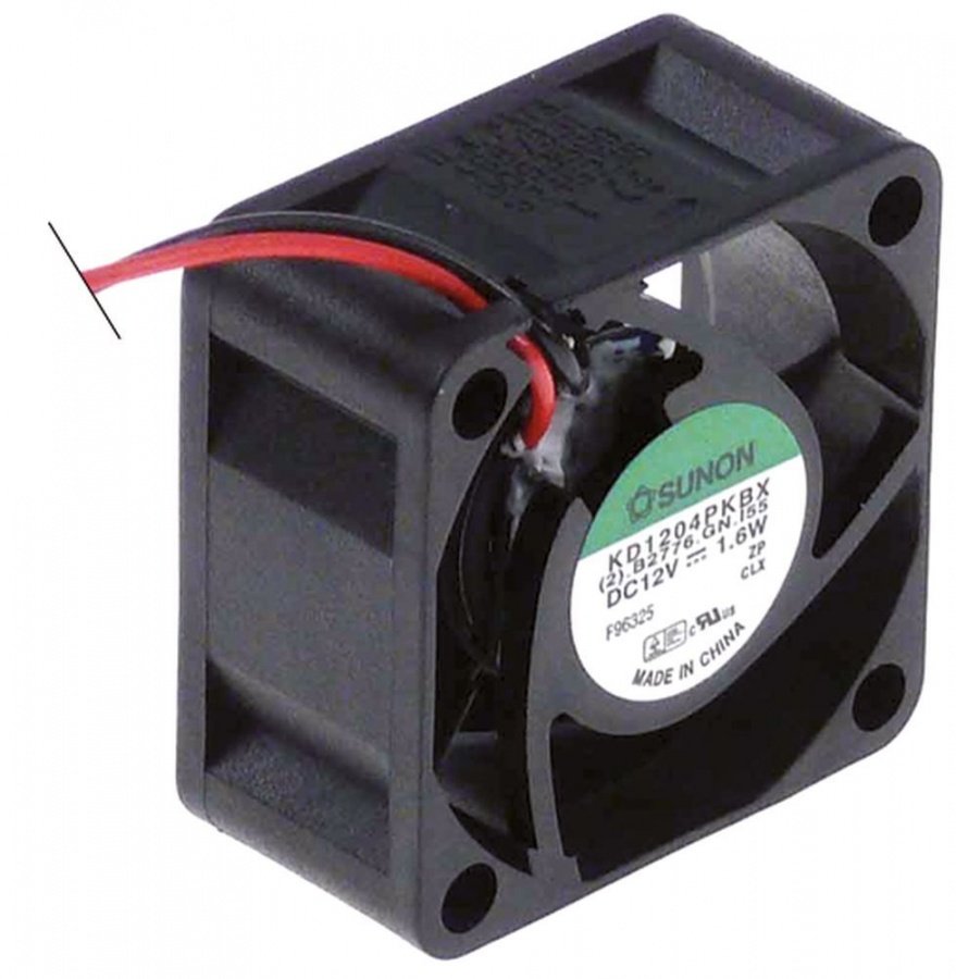Ventilator 12V, 1,6 W, 40 x 40 mm, H 20 mm, cu rulmenti cu bile, ventilator Sunon - 601655