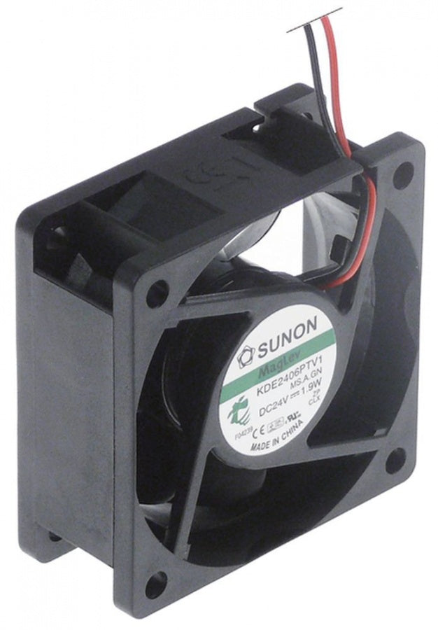 Ventilator axial SUNON 60 x 60 mm, H 25 mm, 24VCC, putere 1,9W, lagar magnetic, cablu 300 mm - 601679