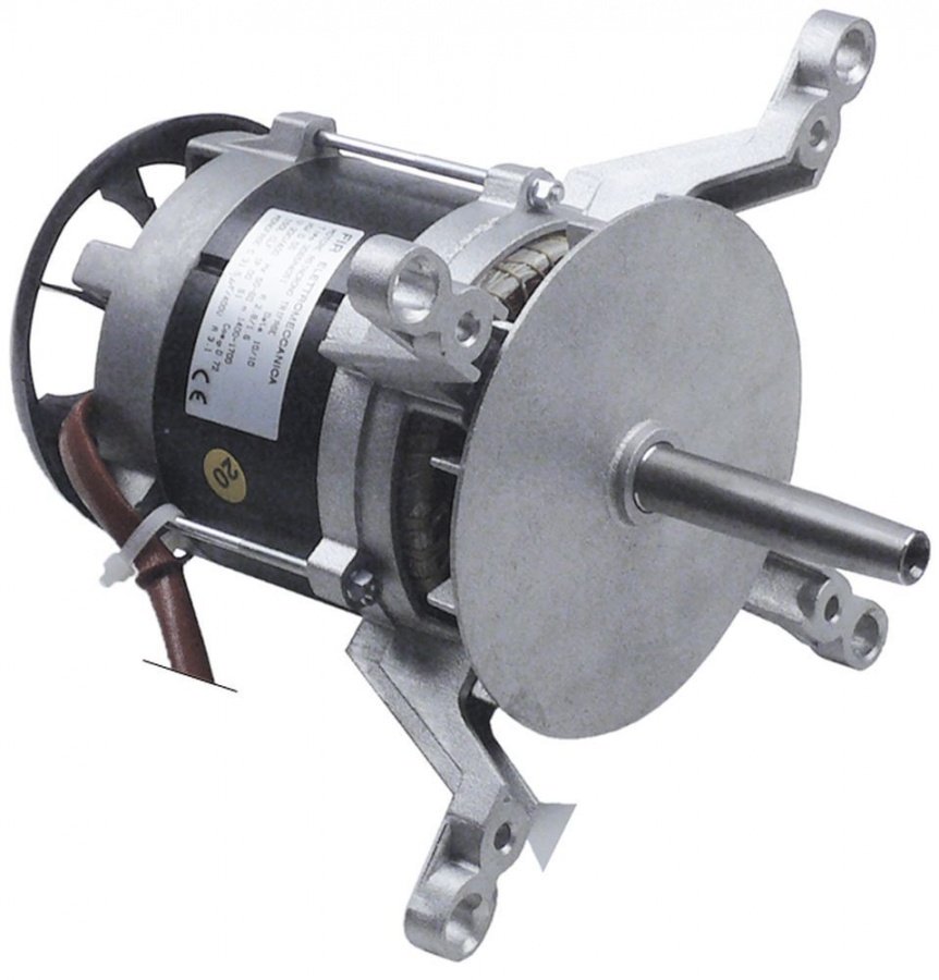 fan motor 230/400V 1 phase 50/60Hz 0,55kW 0,75HP 1400rpm speeds 1 L1 200mm L2 53mm L3 32mm