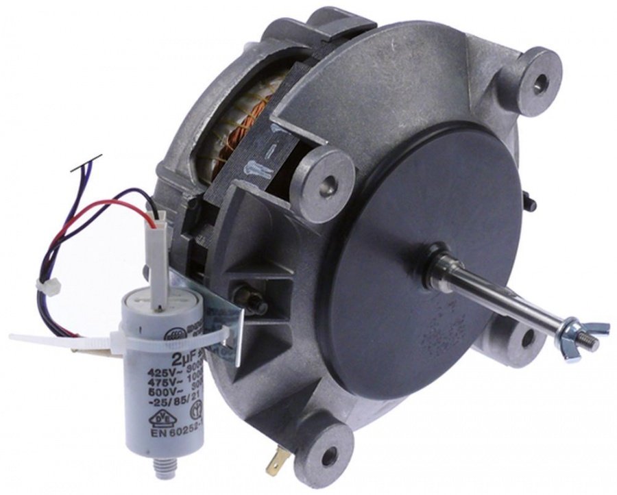 fan motor 230V 1 phase 50Hz L1 79mm L2 33mm L3 23mm L4 12mm D1 ø 6x8mm D2 ø 8mm