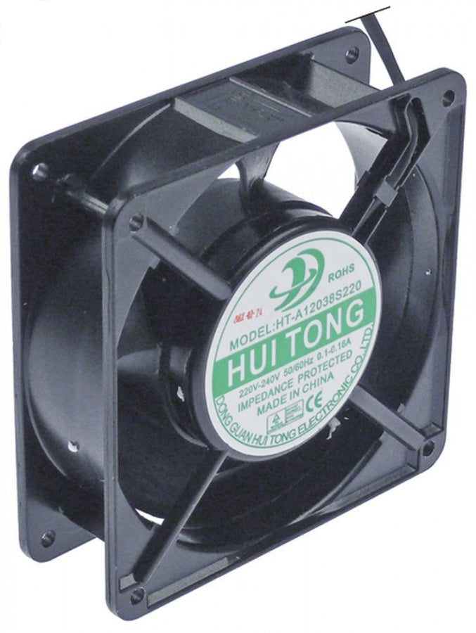 Ventilator axial patrat 119x119 mm, H 38mm, 230VAC, 50/60Hz, 22/38,4 W, HT-A12038S220 - 601787