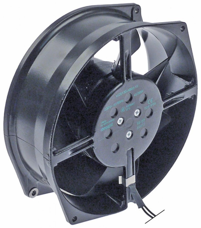 Ventilator ebm-papst W2S130-AB03-15, 172x150mm, H 55mm, 230VAC, 50/60Hz, 45/39W, cu rulmenti, cablu 300mm
