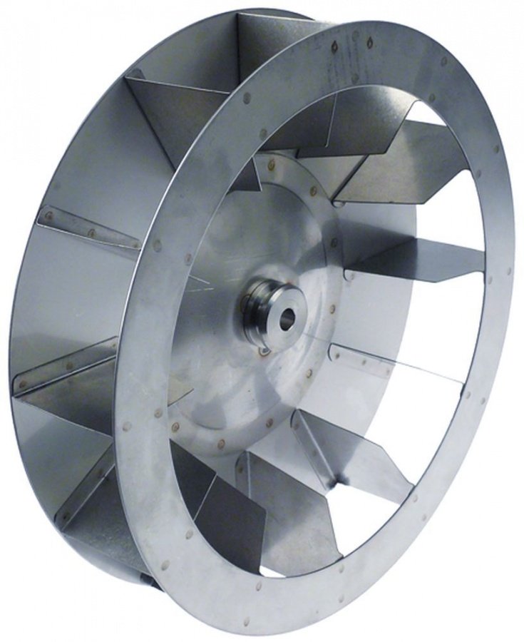 fan wheel D1 ø 350 mm, H1 80 mm, vanes 12