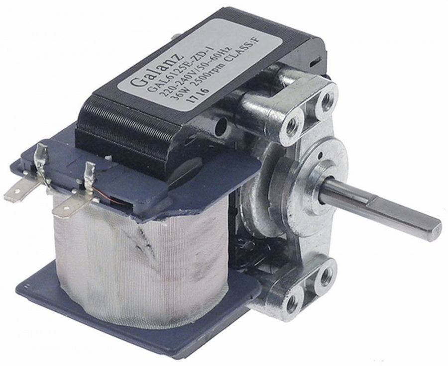 fan motor 220-240V 50Hz 0,036kW 2600rpm D1 ø 6mm shaft flat length 18mm
